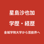 星島沙也加の学歴｜金城学院大学在学中にスカウトされた経緯とモデルデビューを解説【2026最新】
