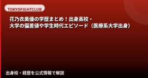 【2026最新】花乃衣美優の学歴は？医療系大学卒・国家資格保持の才色兼備エピソードと学生時代を公式情報で解説