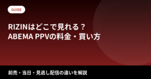 RIZINはどこで見れる？ABEMA PPVの料金・買い方・見逃し配信【2026年最新】